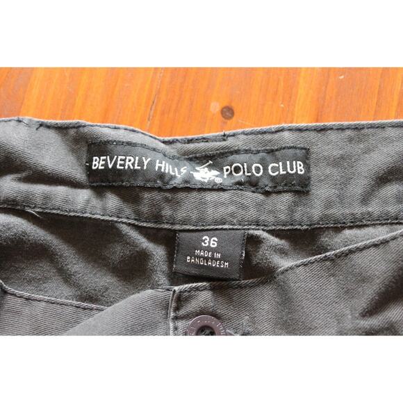 Beverly Hills Polo Club Black Cargo Shorts Big Pony Men's Size 36 *RARE - Picture 6 of 10
